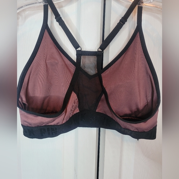 PINK By Victoria Secret Pink Sports Bra with Black Trim. Size MEDIUM - Picture 3 of 6
